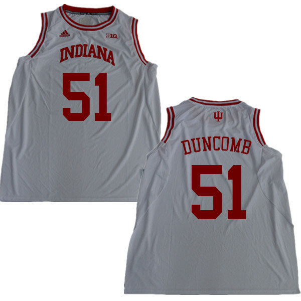 Men #51 Logan Duncomb Indiana Hoosiers College Basketball Jerseys Sale-White - Click Image to Close